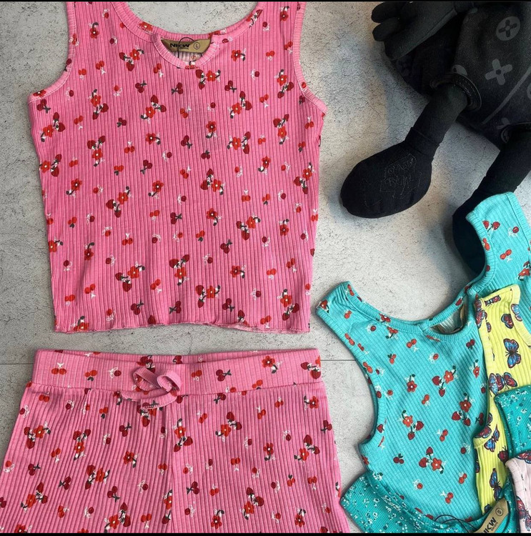 ست تاپ وشورتک کبریتی