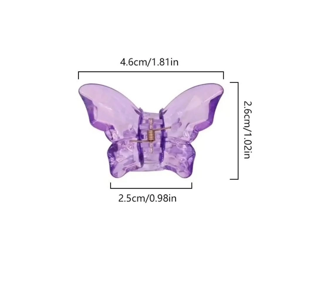 خریدآنلاین مینی کلیپس پروانه ای کریستالی وارداتی