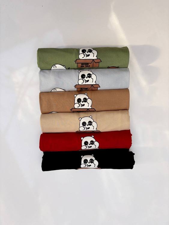 تیشرت فانتزی خرس های مغزفندوقی زنانه