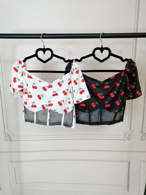 کراپ فانتزی توردار گیلاسی