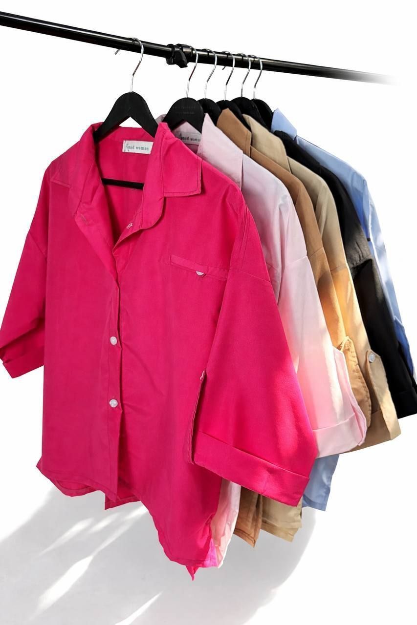 خریدآنلاین شومیزباکسی آستین سه ربع زنانه