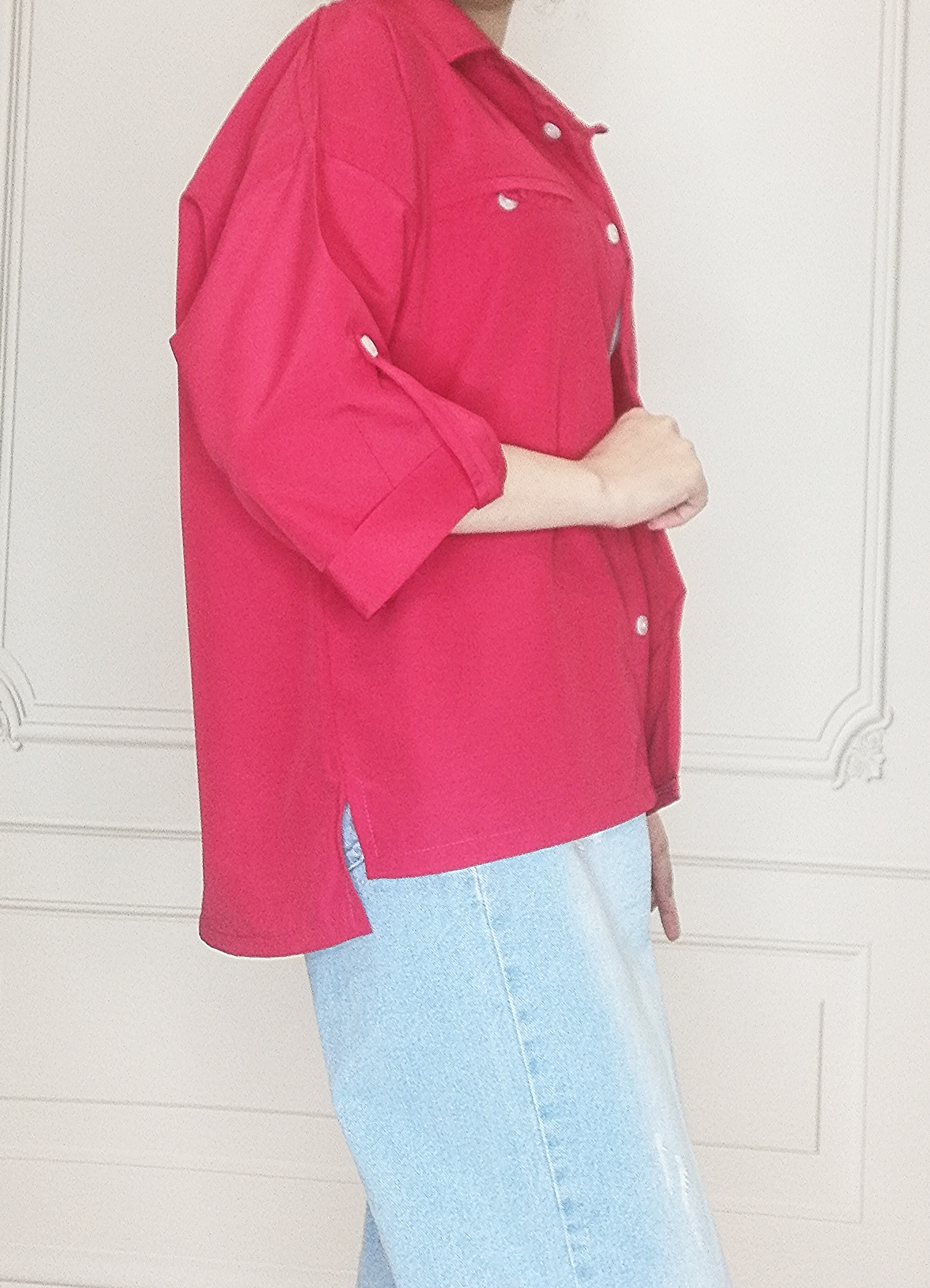 شومیزباکسی آستین ۳ربع زنانه